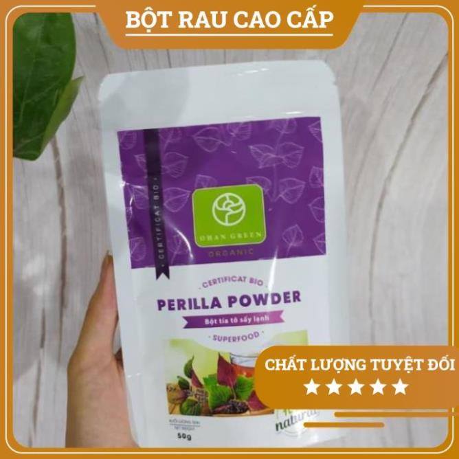 Bột Tía Tô Ohan Green Cao Cấp Organic 100%,Sấy Lạnh Nhật Bản Hỗ Trợ Giảm Cân Xóa Nám Đẹp Da,50 gram,Freeship