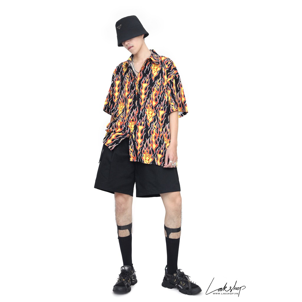 Áo sơ mi nam Flame Oversize Short Sleeve Shirt