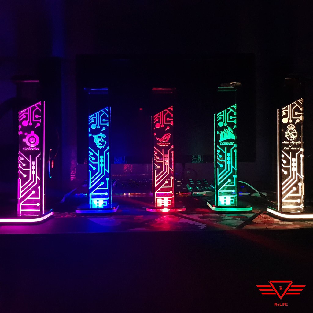 Giá treo tai nghe Led RGB ReLIFE Logo Steelseries