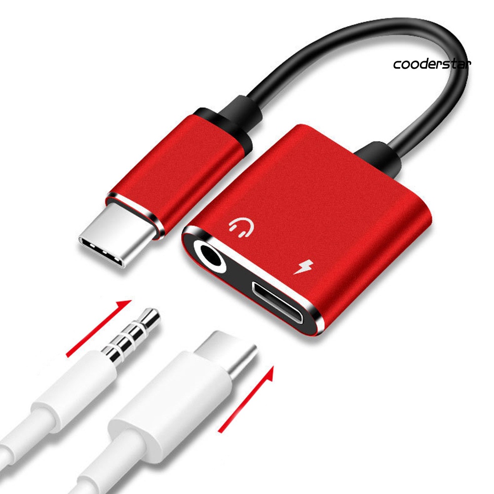 Đầu chuyển đổi âm thanh tai nghe 2 trong 1 Type-C sang 3.5mm chuyên dụng