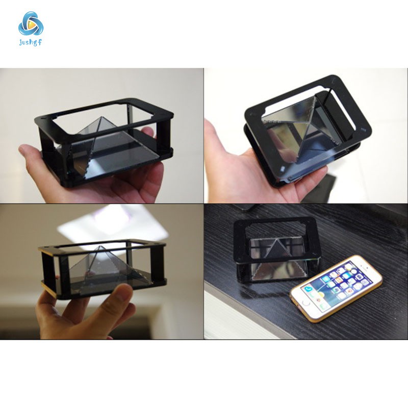 Máy chiếu ảnh ba chiều 3D thiết kế hình kim tự tháp cho điện thoại