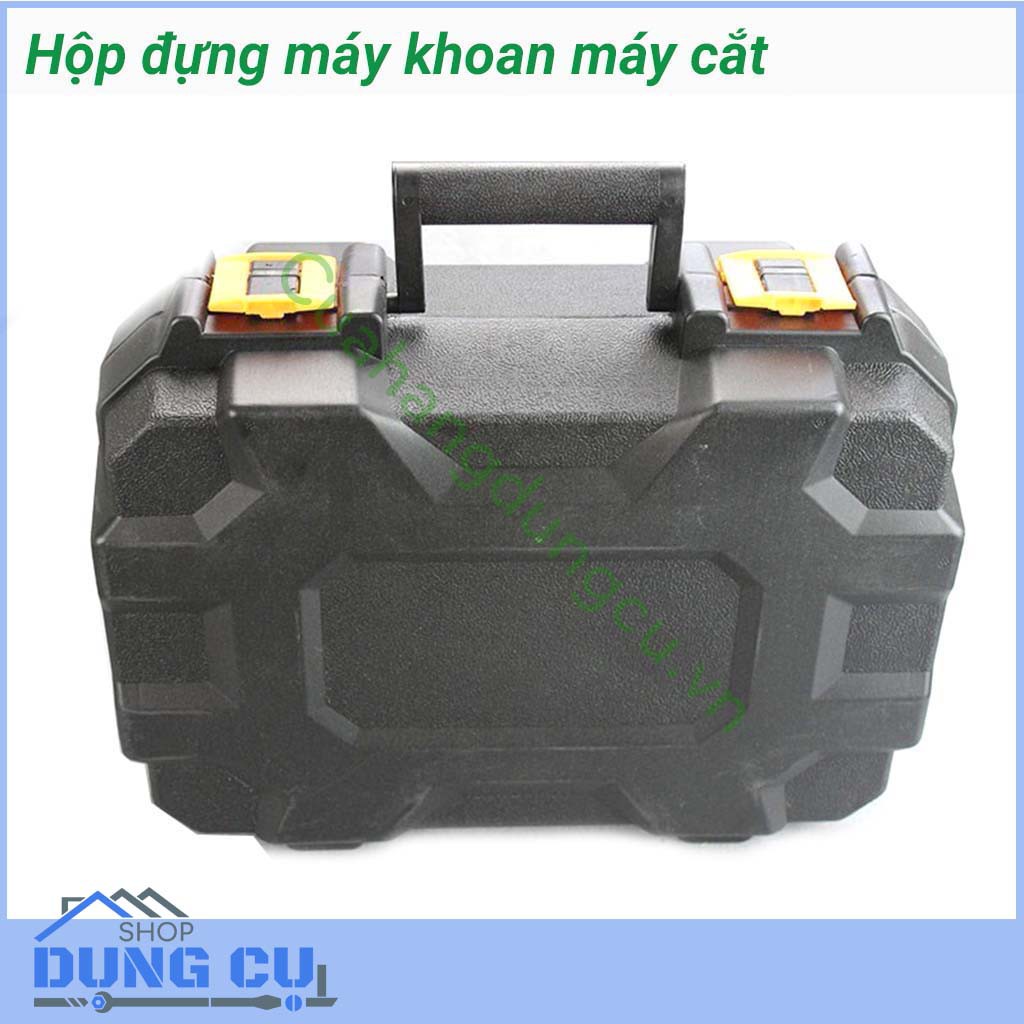 Hộp đựng máy khoan điện, máy cắt, máy mài đa năng có khóa màu cam