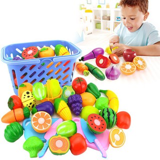 Bộ đồ chơi cắt trái cây/rau củ bằng nhựa tăng trí tuệ cho bé