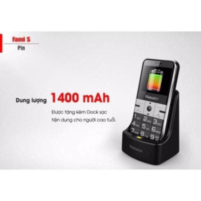 Điện Thoại Masstel Fami S - Hàng Chính Hãng cho người già pin khủng