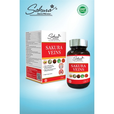 SAKURA VEINS – Viên uống Ngăn ngừa – Cải thiện tình trạng SUY GIÃN TĨNH MẠCH & các triệu chứng TRĨ