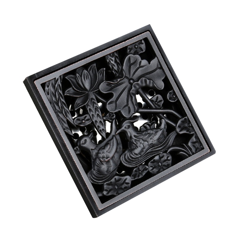 QQ Nắp Chặn Cống Thoát Nước Sàn Nhà Tắm Hình Vuông Vô Hình Chống Nghẹt