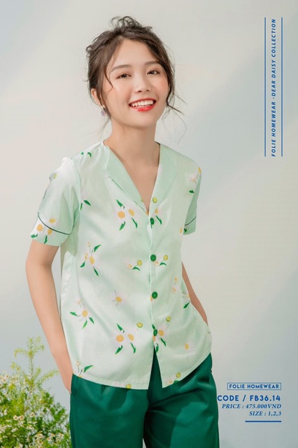 Folie Homewear đồ mặc nhà áo tay ngắn quần dài FB36.14