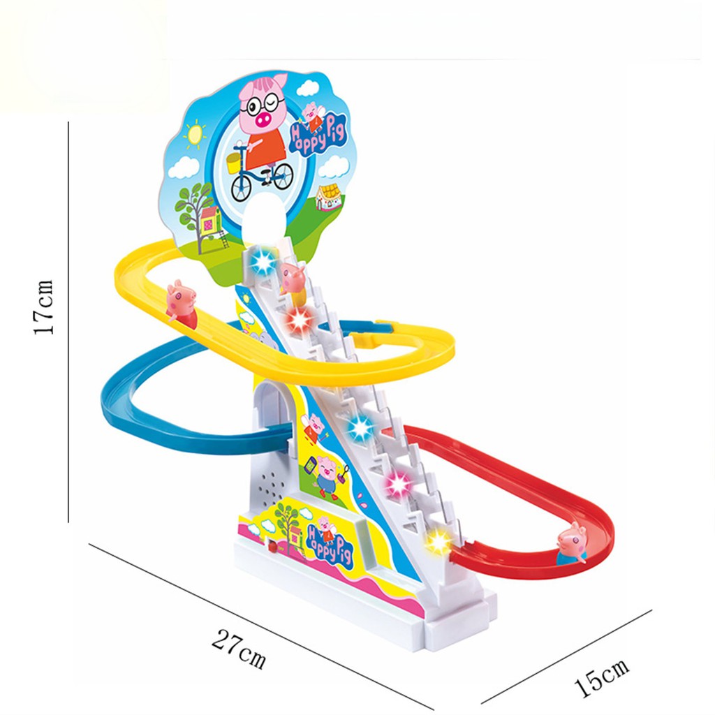 Bộ đồ chơi heo peppa, Đồ chơi trẻ em cầu trượt heo peppa