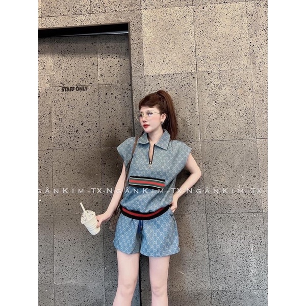 Set bộ cổ đức phối khoá xanh chữ đi chơi