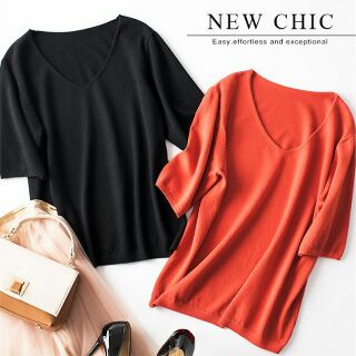 ÁO LEN NỮ CỔ TIM DÁNG BASIC
