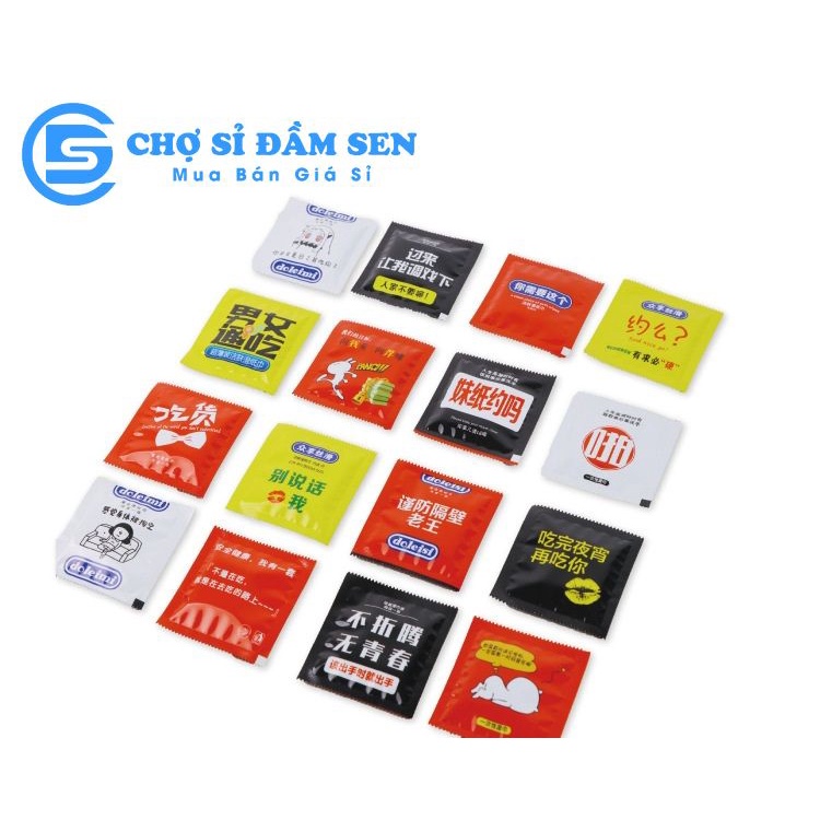 Set 50 Khăn giấy ướt mini du lịch, khăn giấy nén mẫu vuông giả BCS lạ mắt, siêu cute G378-KhanBCS