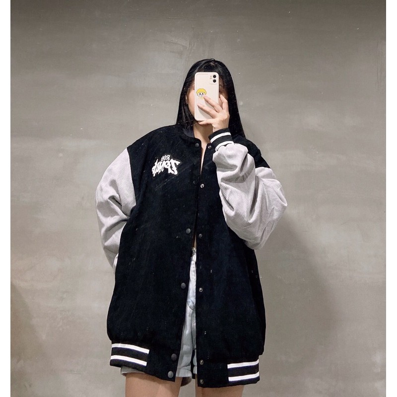 BOMBER NHUNG ZOMBIE THÊU UNISEX - ( Ảnh thật ) Hogoto shop