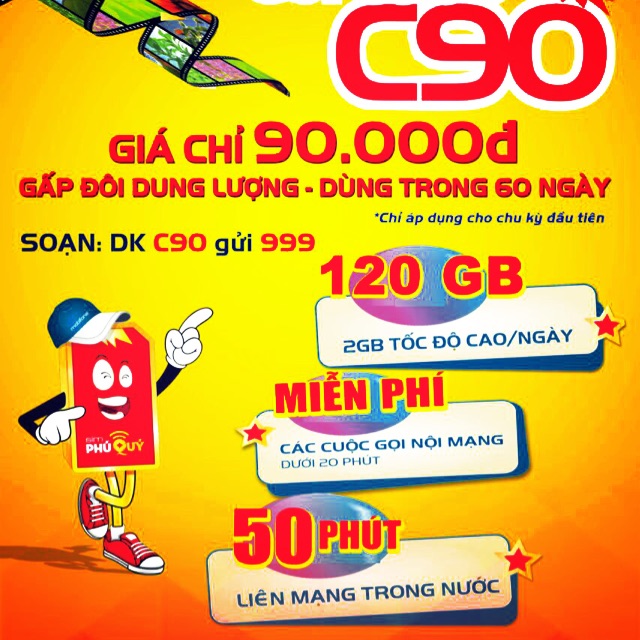 Sim MobiFone 4G C90