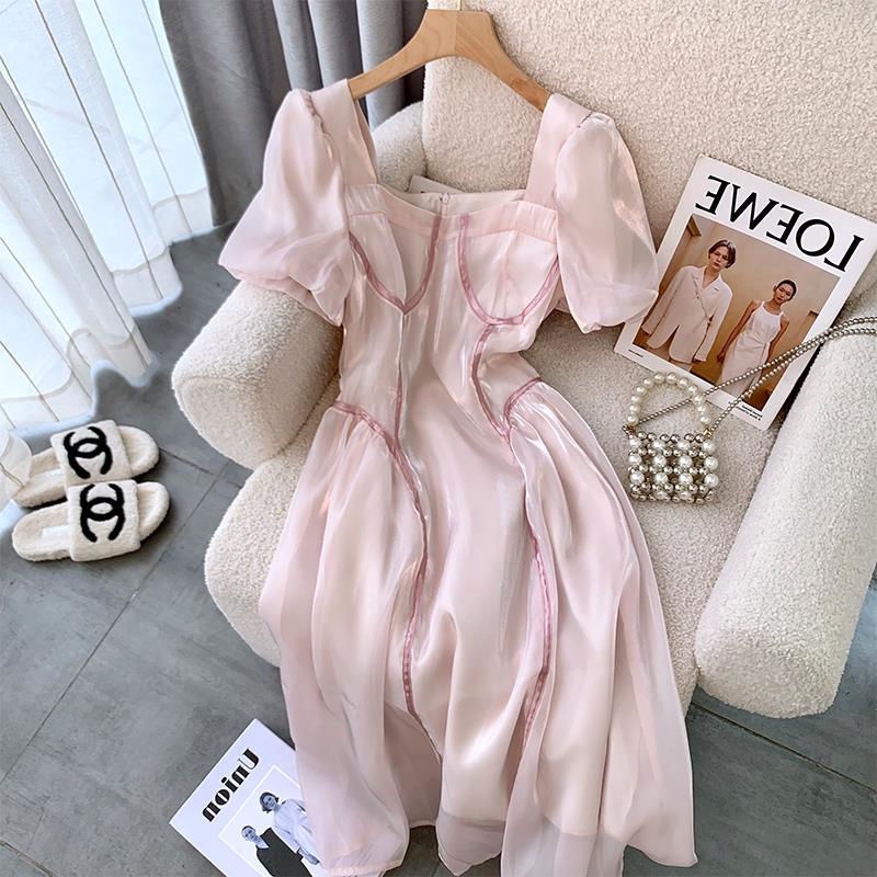 Đầm Thời Trang Mùa Hè Chiết Eo Kiểu Dáng Nhẹ Nhàng Xinh Xắn Dành Cho Nữ