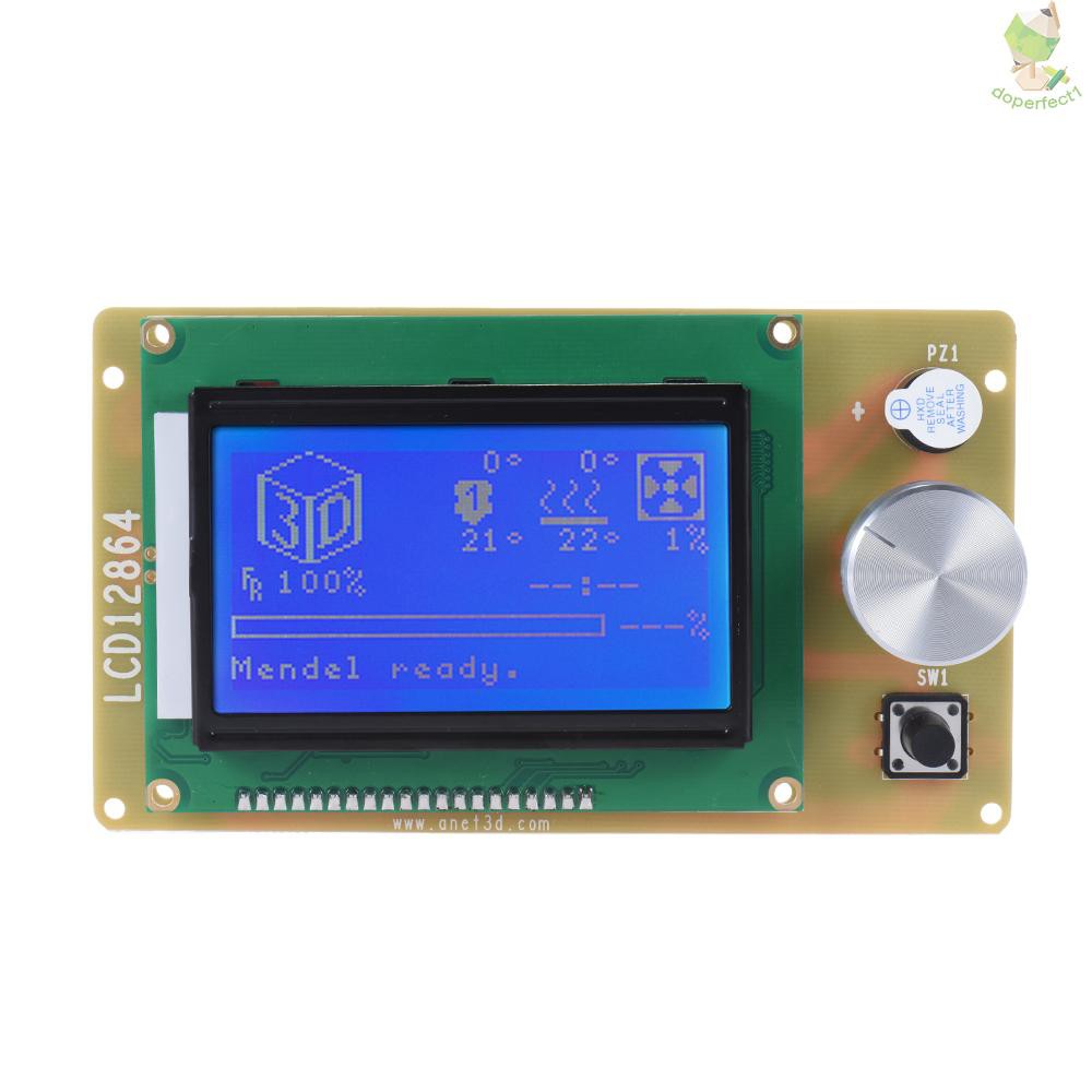 Mô-Đun Màn Hình Lcd Thông Minh Anet 12864 Với Cáp Kết Nối Cho Ramps 1.4 Mega Pololu