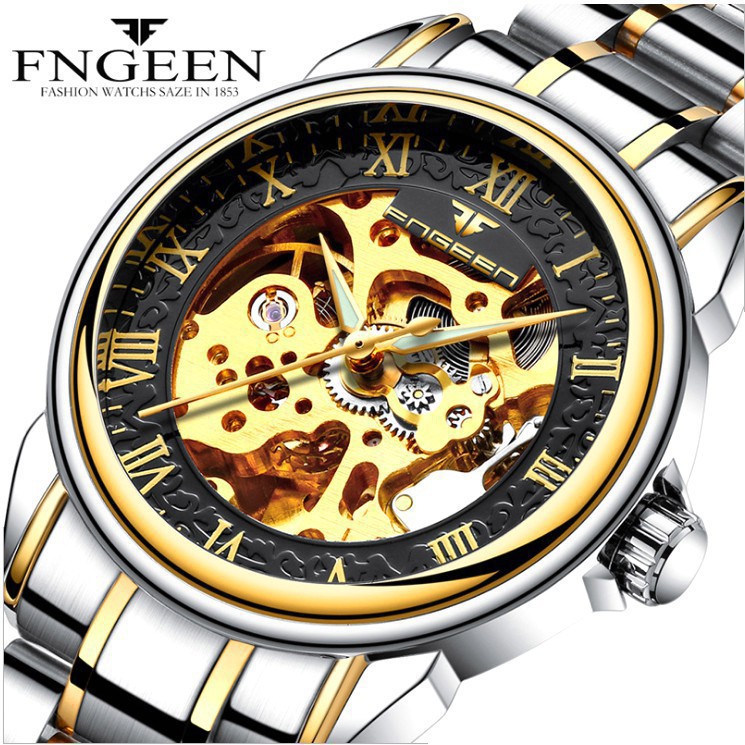 ĐỒNG HỒ CƠ NAM AUTOMATIC FNGEEN F99 DÂY KIM LOẠI CAO CẤP