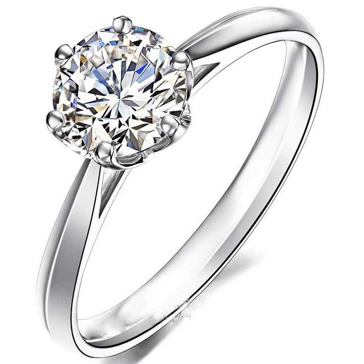 Nhẫn nữ bạc S925 HIMI NU081 đơn giản đính đá đẹp sang trọng - trang sức BẠC HIỂU MINH