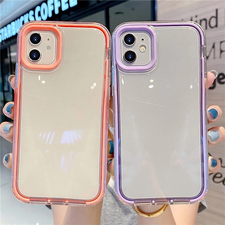 Ốp Điện Thoại Trong Suốt Chống Sốc 3 Trong 1 Cho OPPO A5 A5S A7 A3S A52 A72 A92 F9 A7X Reno 5 7 6 Pro 5 Pro 4 SE 3