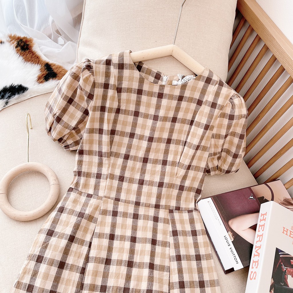 VÁY KẺ TAY BỒNG NỮ CỰC TÂY MÀ SANG DK84 | BigBuy360 - bigbuy360.vn