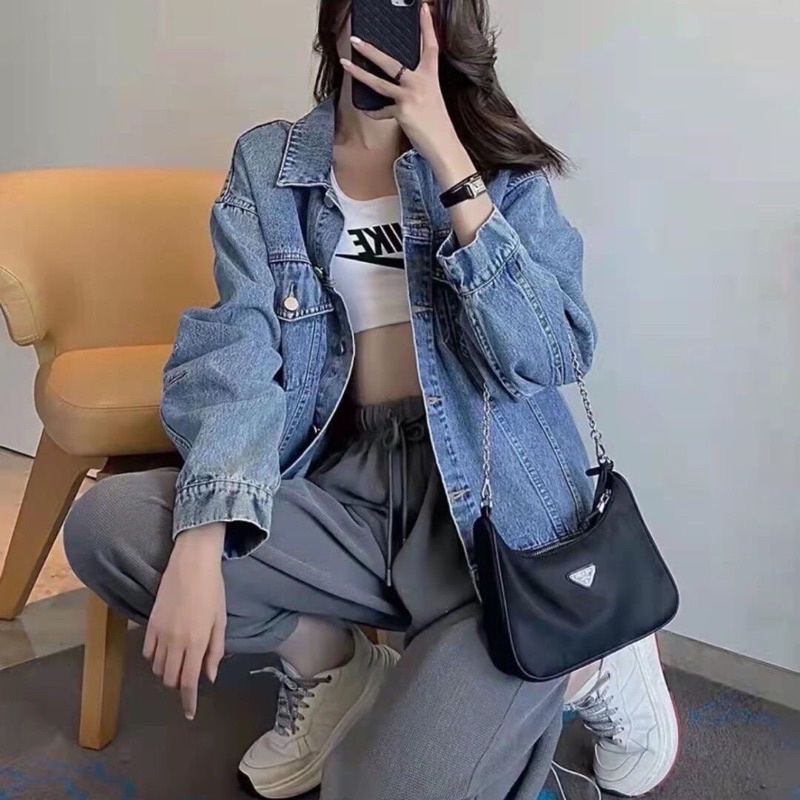set túi pra.da đeo được 2 kiểu đeo chéo / kẹp nách