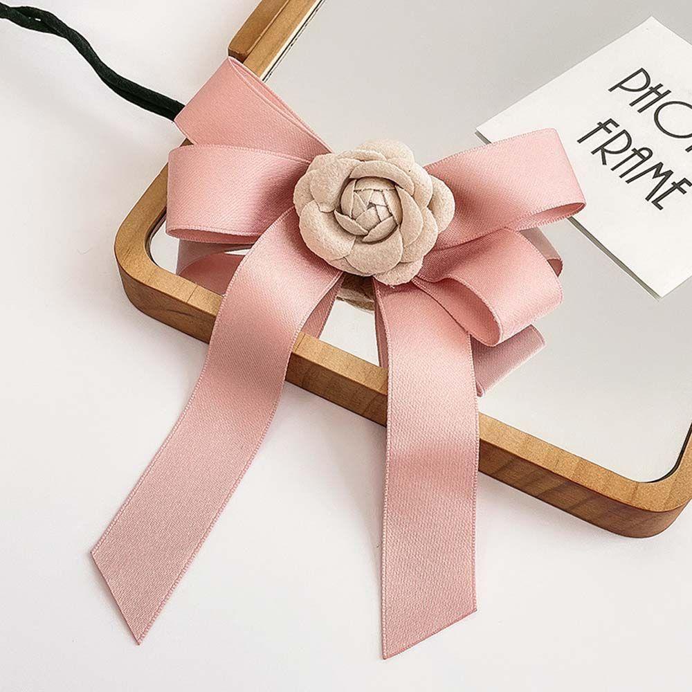 Mocho Kẹp Tóc Hình Nơ Hoa Trà Phong Cách Hàn Quốc Cho Nữ