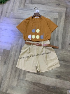 Set áo quần short màu