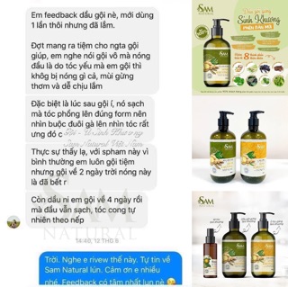 PHIÊN BẢN MỚI Ủ TÓC SINH KHƯƠNG SAM NATURAL