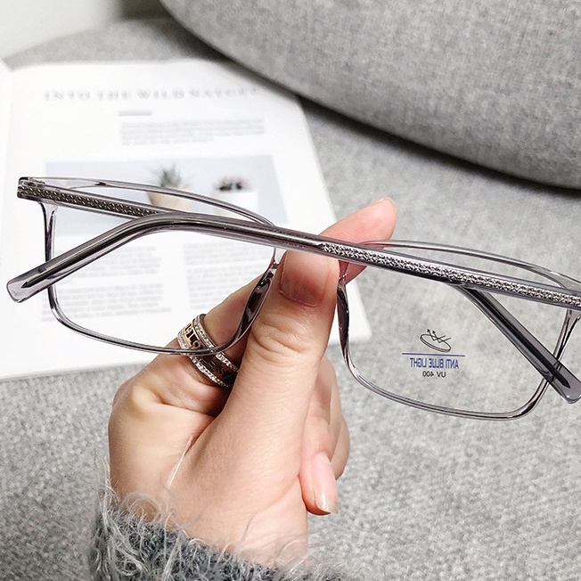 Mắt kính giả cận VIENDO gọng vuông tròng đổi màu chống ánh sáng xanh/ tia UV màu sắc thời trang cho nam nữ