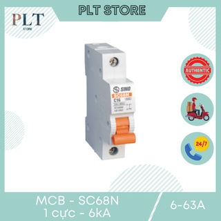 Hàng thanh lý, cầu dao tự động, cb, mcb 1 cực dòng cắt 6ka sino sc68n