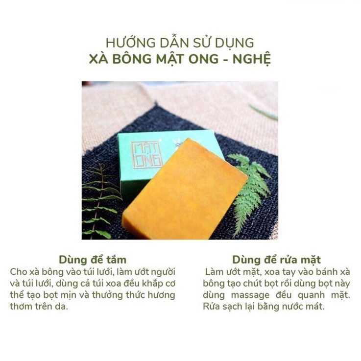 [CHÍNH HÃNG] Soap, Xà Phòng, Xà Bông Mật Ong Nghệ  Sinh Dược - SÁNG DA, GIẢM THÂM