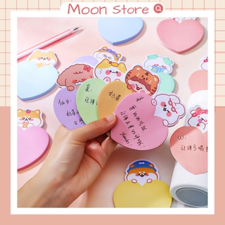 Giấy note hình trái tim, giấy note cute nhỏ gọn tiện dụng