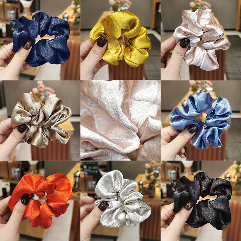 Cột Tóc Vải Scrunchies Dây Buộc Tóc Scrunchies Nhiều Màu Hàn Quốc SC03