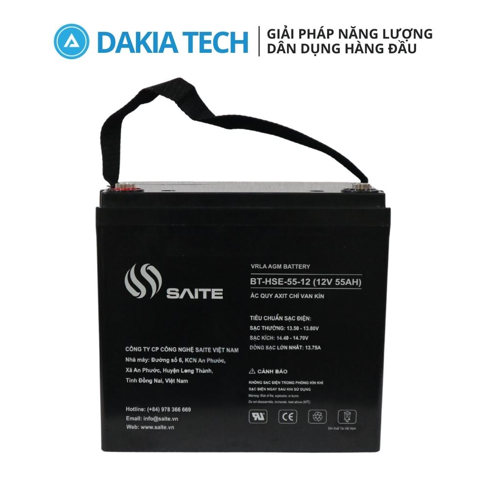 Ắc quy Saite 12V 55Ah Model BT-HSE-55-12