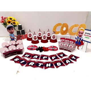 Set giấy set sinh nhật chủ đề đồ uống cho bé trai bé gái