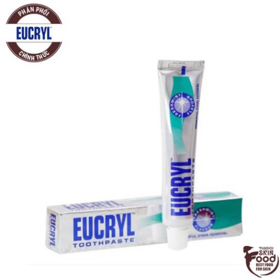 Kem Đánh Trắng Răng Hương Bạc Hà Thơm Mát Eucryl Toothpaste Freshmint 62g K4
