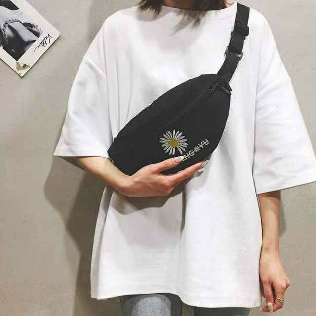 Túi Bao Tử Unisex Hoa Cúc PEMINUSONE Thời Trang Cá Tính Năng Động Dễ Phối Đồ | TBT01 | HQ SHop