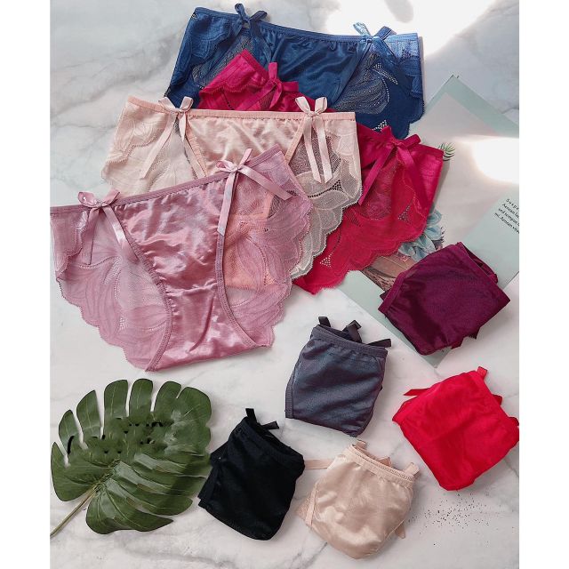QUẦN LÓT NỮ REN SU LỤA PHỐI NƠ QUYẾN RŨ MS021# | BigBuy360 - bigbuy360.vn