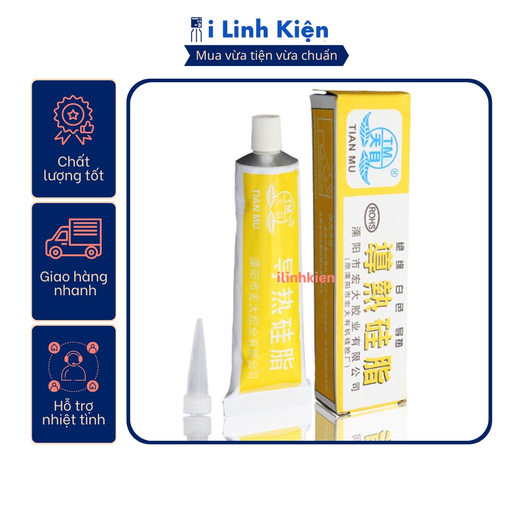 Keo tản nhiệt MU60 chuyên dùng cho cpu , sò nhiệt, IGBT công suất bếp từ màu trắng.