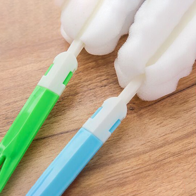 Bàn Chải Bọt Biển Vệ Sinh Bình Sữa Em Bé Tiện Lợi