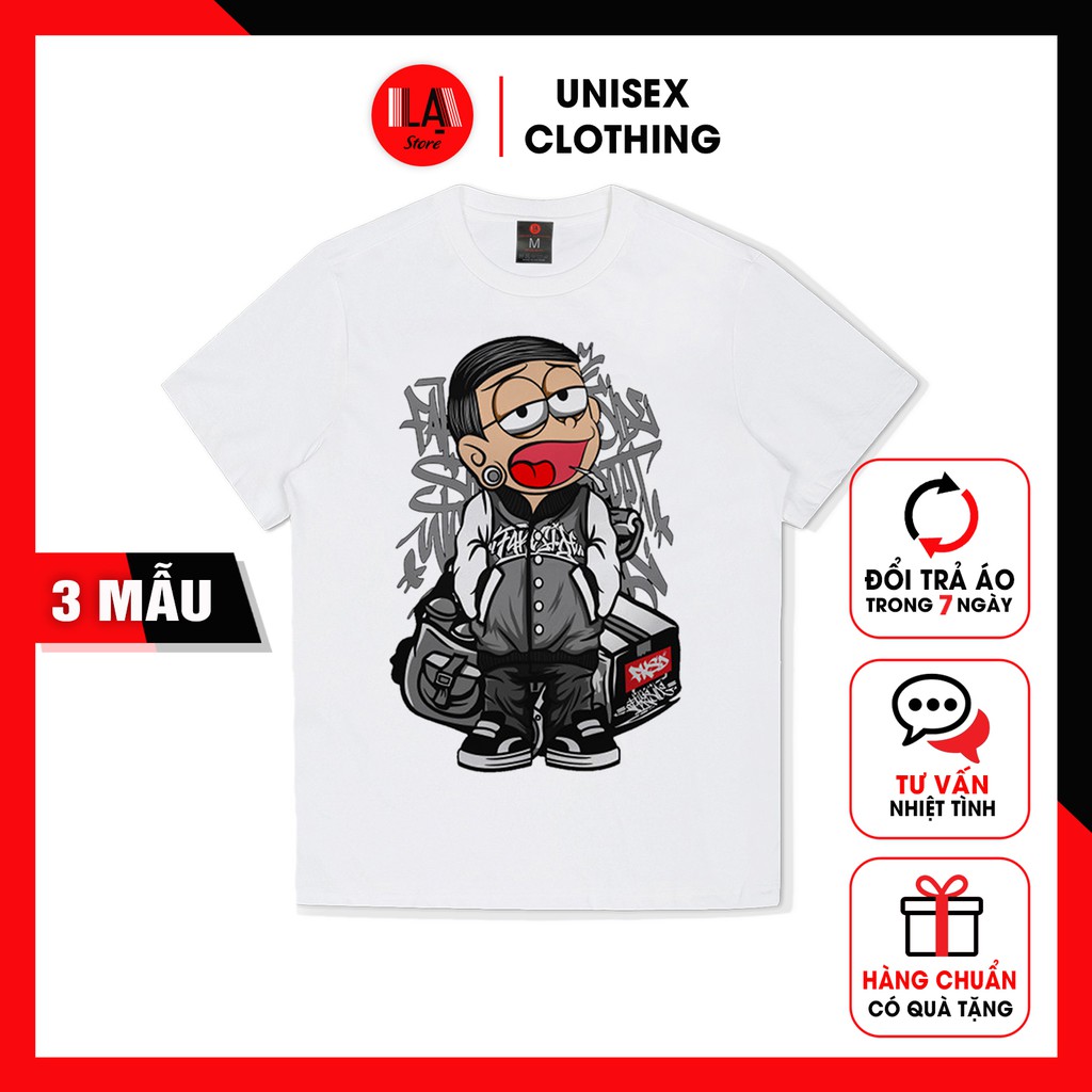 3 Mẫu | Áo Thun Unisex Nobita Gangster Cực Ngầu Phá Cách | LẠ STORE
