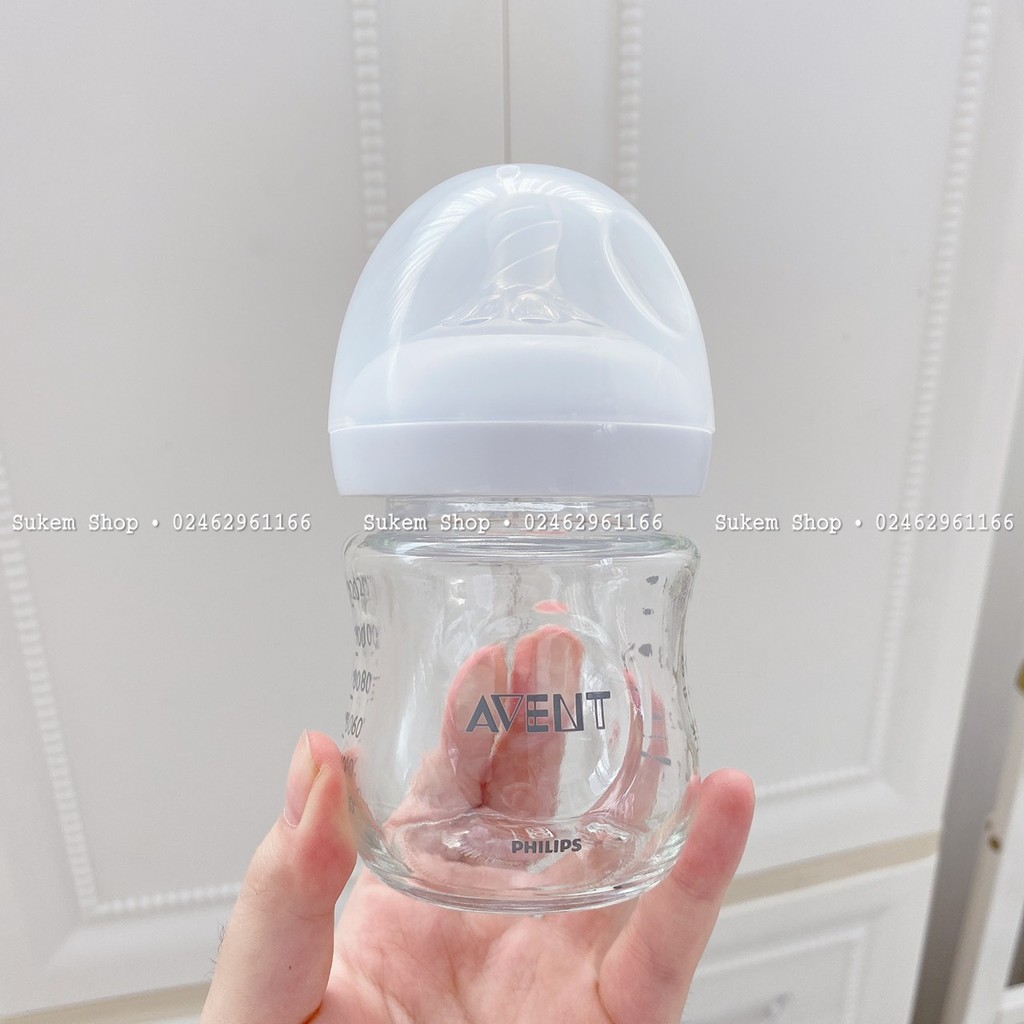 Bình sữa Avent THỦY TINH cổ rộng cho bé