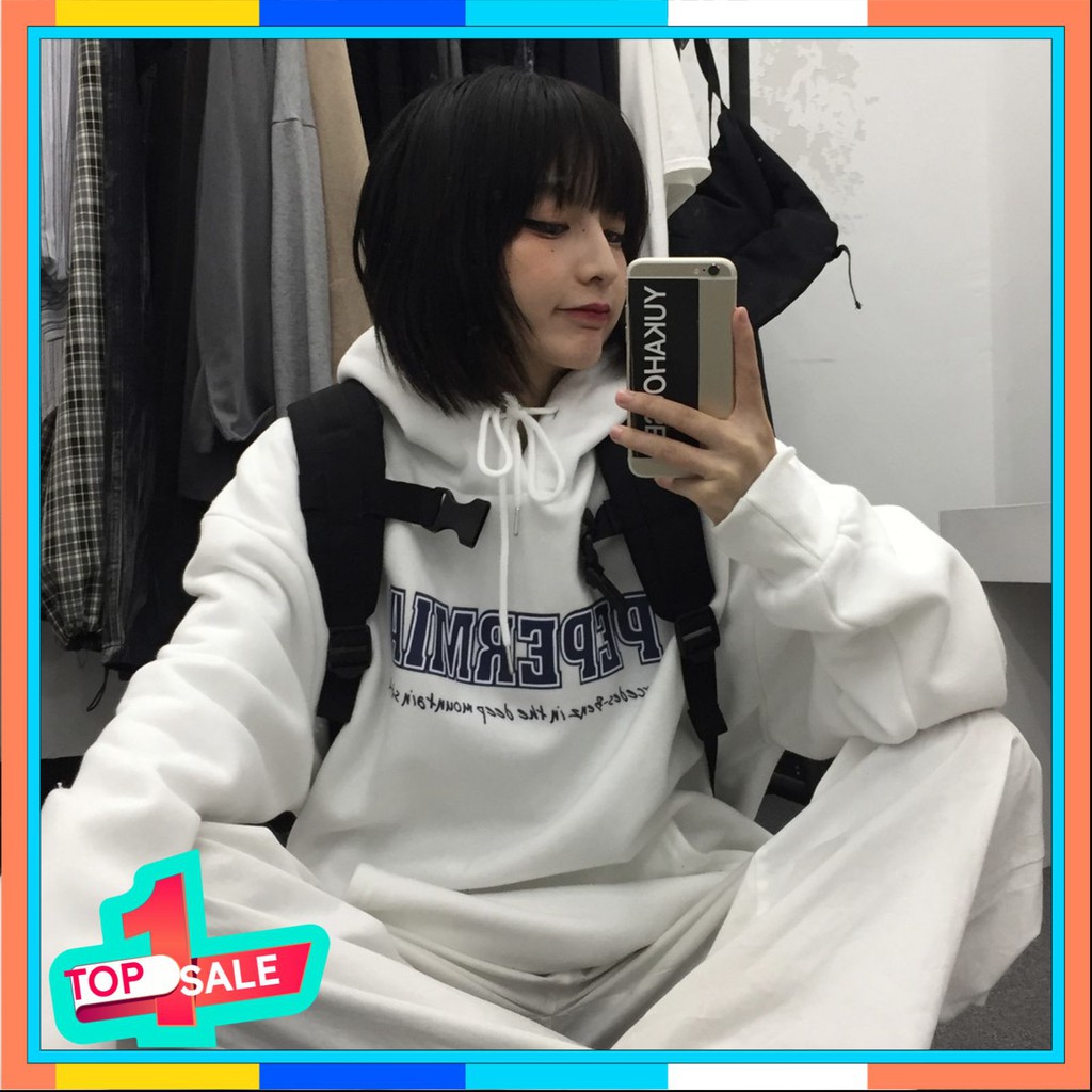 Áo khoác hoodie nam nữ Pepper Putastore,Áo sweater nỉ from rộng Unisex chất đẹp dày dặn