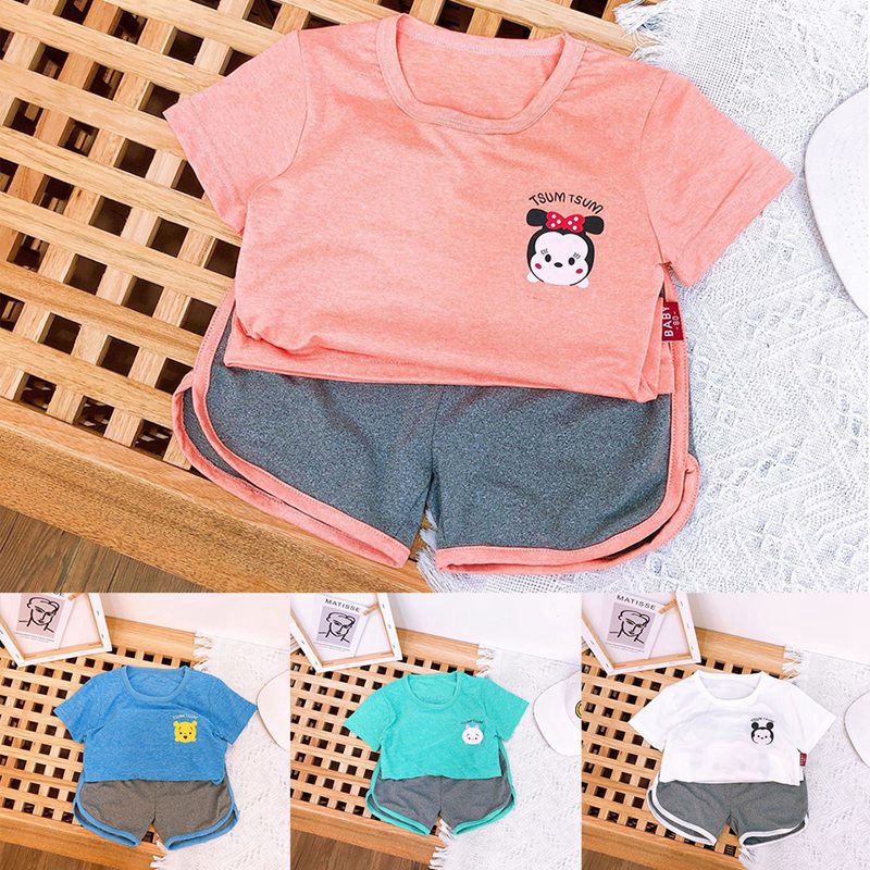Set Áo Thun Tay Ngắn &amp; Quần Short Dành Cho Bé