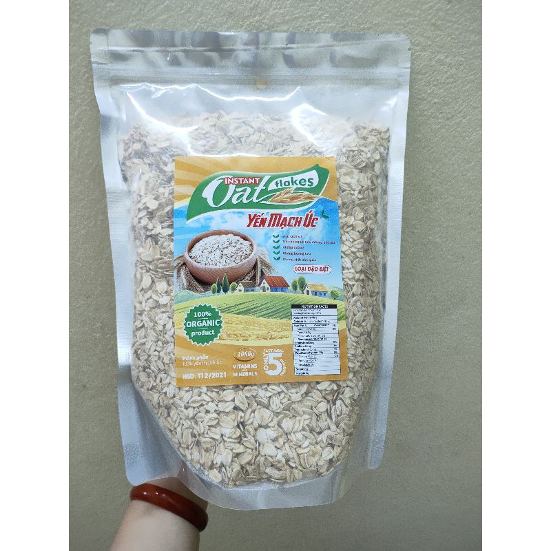 Sỉ 5kg yến mạch Úc cán mỏng đẹp da, giảm cân