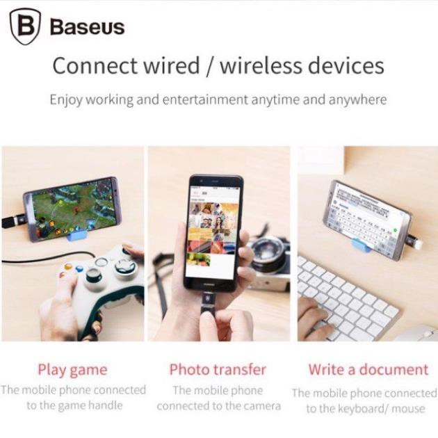 Đầu Chuyển Đổi OTG USB Type C Sang USB A Baseus (TYPE C Male to USB Female Cable Adapter Converter) | BigBuy360 - bigbuy360.vn