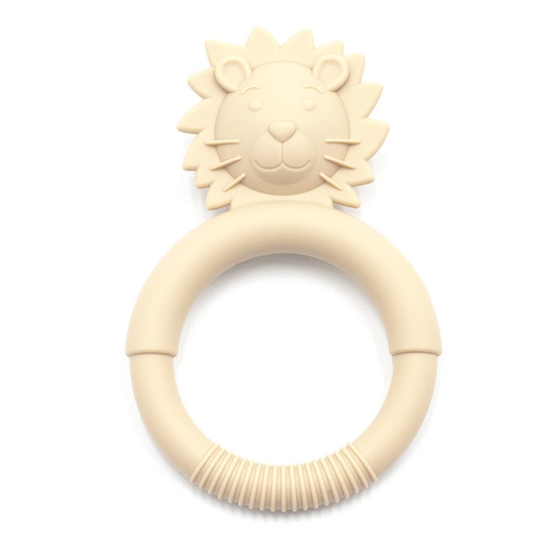 Đồ Chơi Ngậm Nướu Bằng Silicon Hình Sư Tử Hoạt Hình Dành Cho Bé Trai Gái