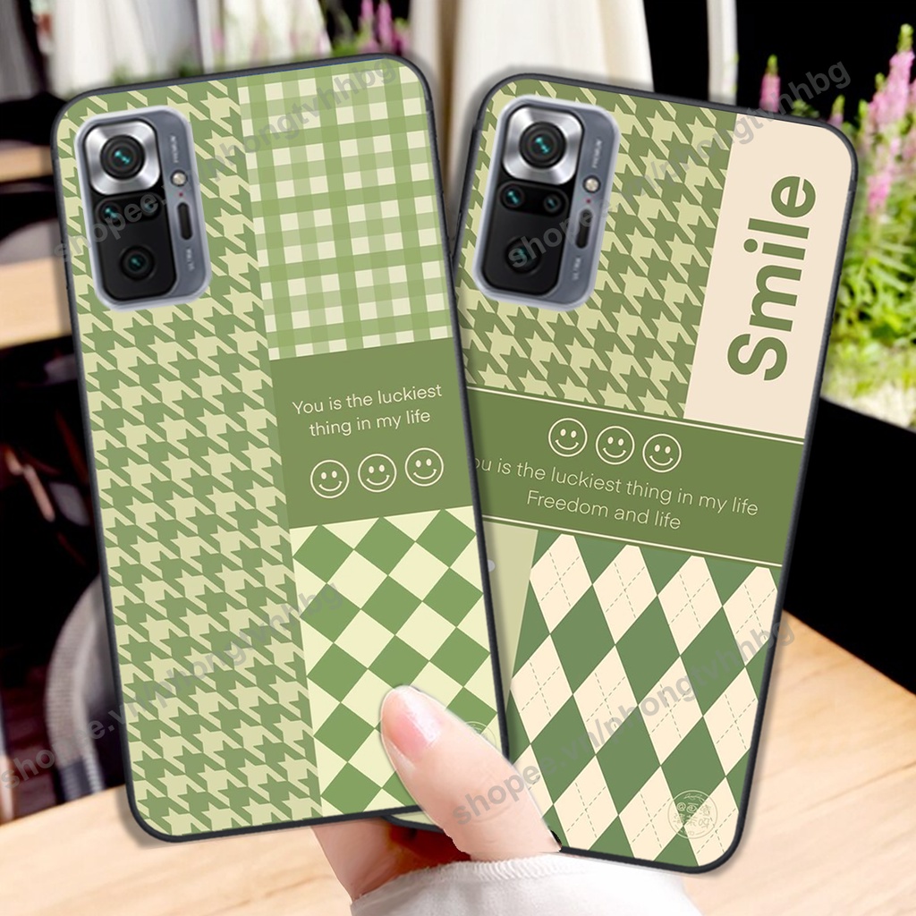 Ốp lưng Xiaomi Redmi 10 / Redmi note 10 4g 5g / Redmi note 10 Pro in mẫu gấu bo viền , smile mặt cười cực cute đẹp