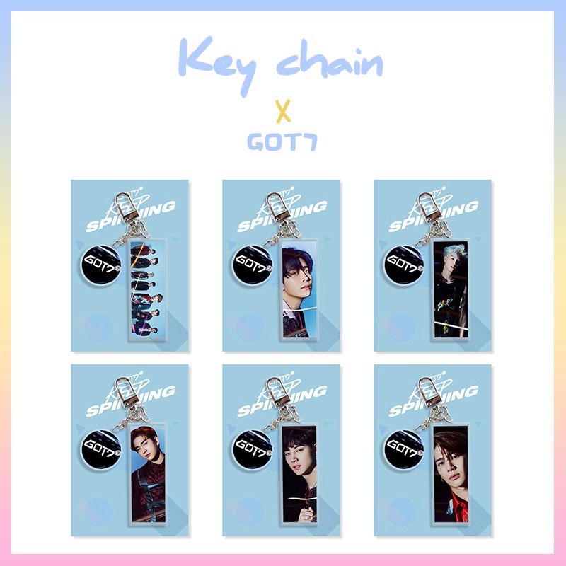 Kpop GOT7 Keychain Rectangular Acrylic Keychain