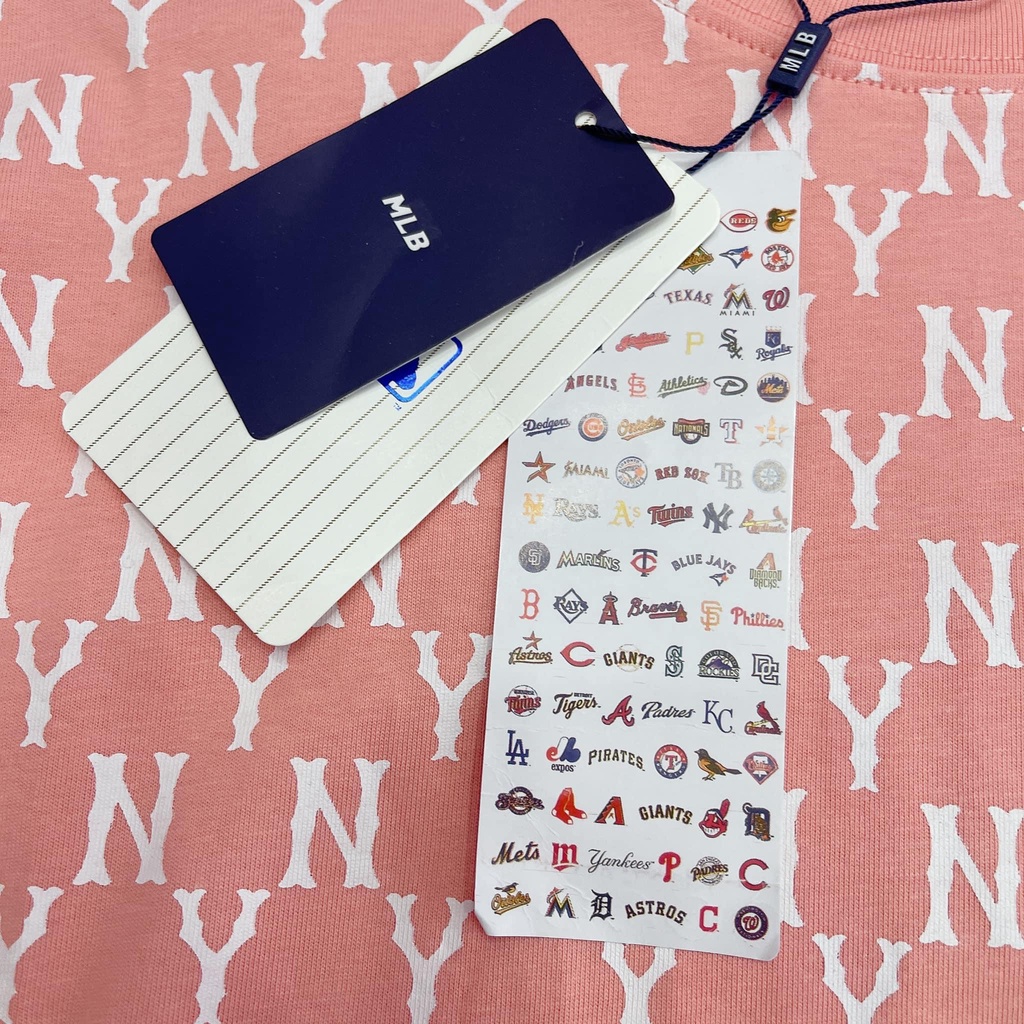 Áo Thun MLB Monogram All Over Over Fit Short Sleeve Pink