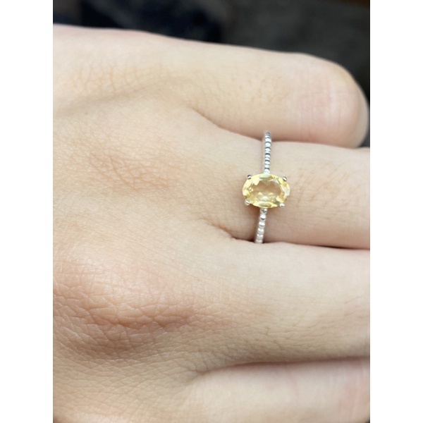 Nhẫn bạc 950 đ.á c.i.t.r.i.n T.A v.à.ng!